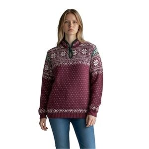 Vintage Wool Alps Fine Womens Apparel Fair Isle Nordic Cabincore Sweater